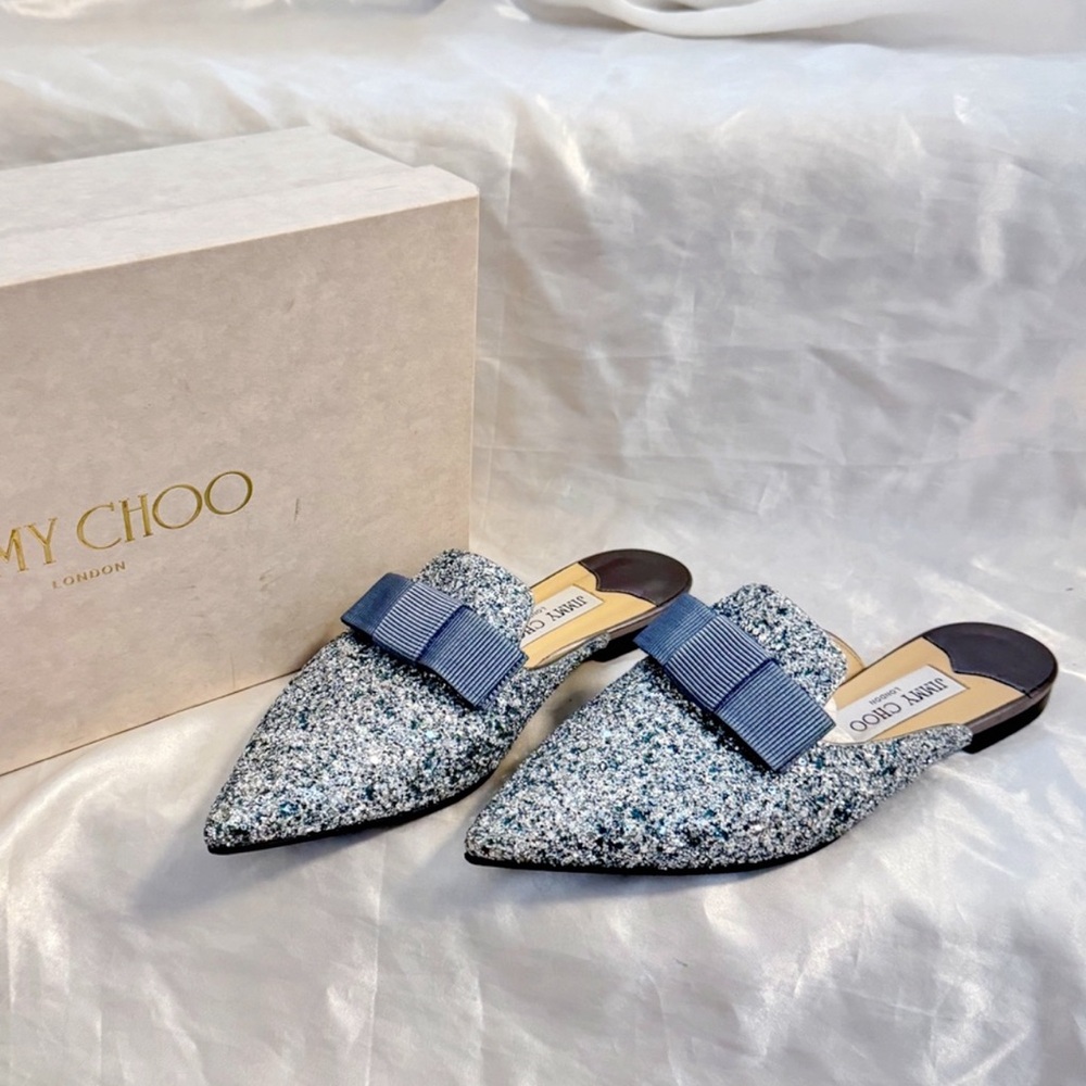 Jimmy Choo Glitter Galaxy Flats